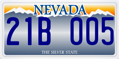 NV license plate 21B005