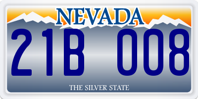 NV license plate 21B008