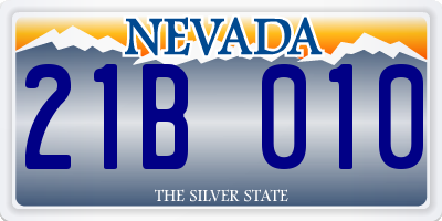 NV license plate 21B010