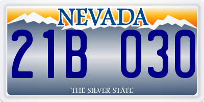 NV license plate 21B030