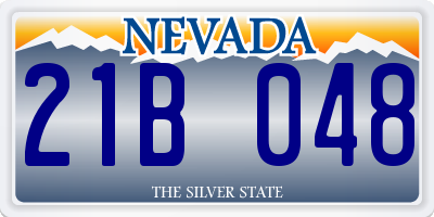 NV license plate 21B048