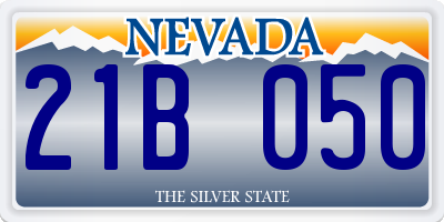 NV license plate 21B050