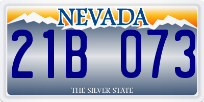 NV license plate 21B073