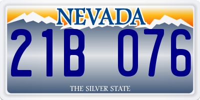 NV license plate 21B076