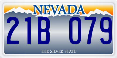 NV license plate 21B079
