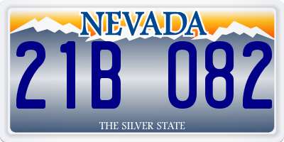NV license plate 21B082