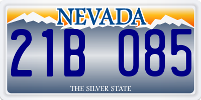 NV license plate 21B085