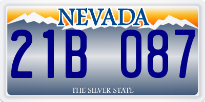 NV license plate 21B087