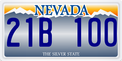 NV license plate 21B100