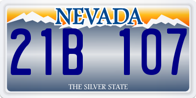 NV license plate 21B107