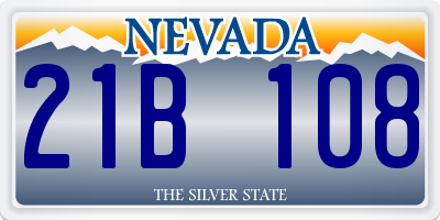 NV license plate 21B108