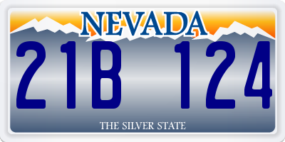 NV license plate 21B124