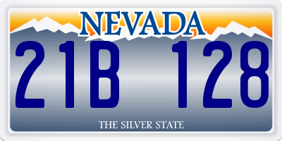 NV license plate 21B128