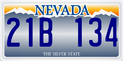 NV license plate 21B134