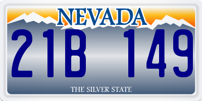 NV license plate 21B149