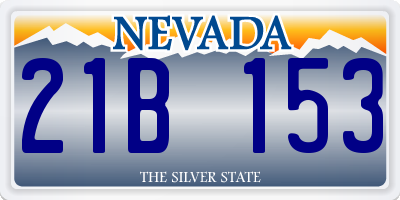 NV license plate 21B153