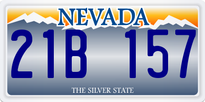 NV license plate 21B157