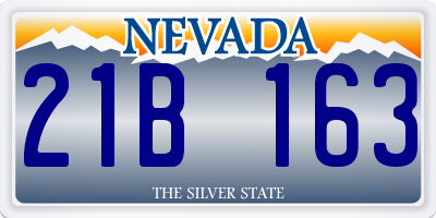 NV license plate 21B163