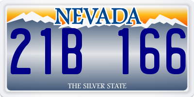 NV license plate 21B166