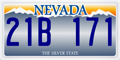 NV license plate 21B171