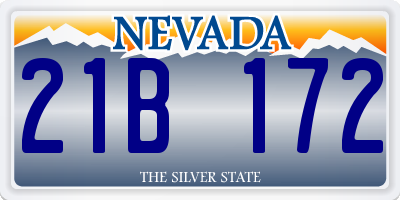 NV license plate 21B172