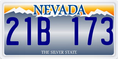 NV license plate 21B173