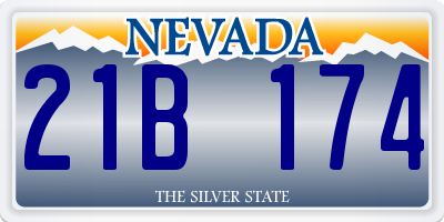 NV license plate 21B174