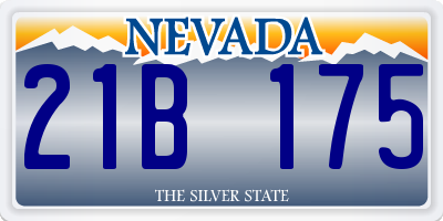 NV license plate 21B175