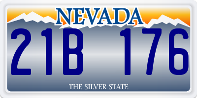 NV license plate 21B176
