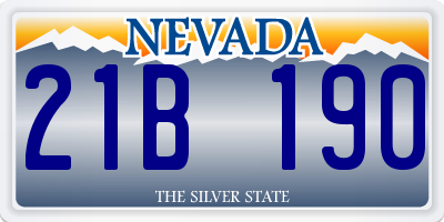 NV license plate 21B190