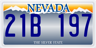 NV license plate 21B197