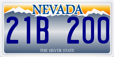 NV license plate 21B200