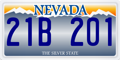 NV license plate 21B201