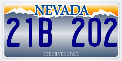 NV license plate 21B202
