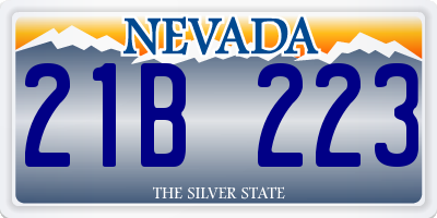 NV license plate 21B223