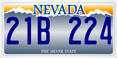 NV license plate 21B224