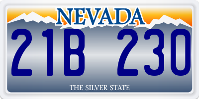 NV license plate 21B230