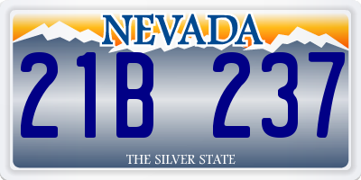 NV license plate 21B237