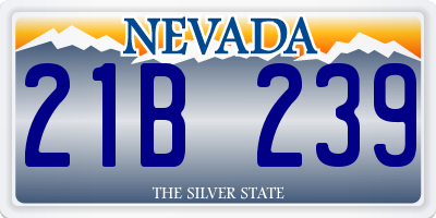 NV license plate 21B239