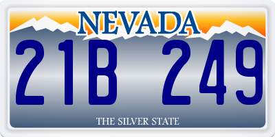 NV license plate 21B249