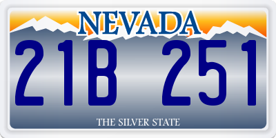 NV license plate 21B251
