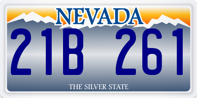 NV license plate 21B261