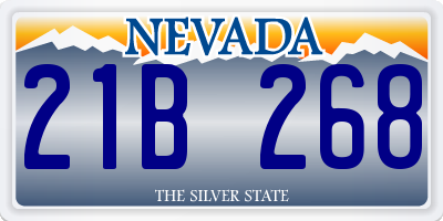 NV license plate 21B268
