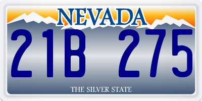 NV license plate 21B275