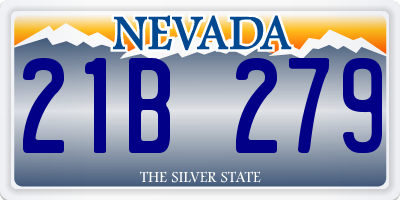 NV license plate 21B279