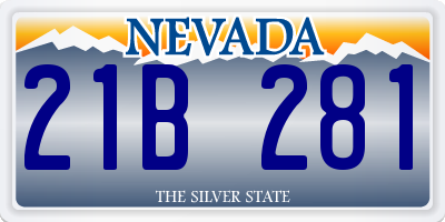 NV license plate 21B281