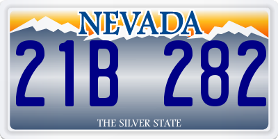 NV license plate 21B282