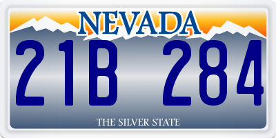 NV license plate 21B284