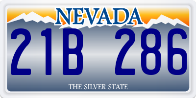 NV license plate 21B286