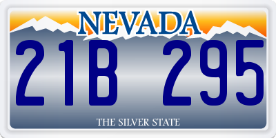 NV license plate 21B295